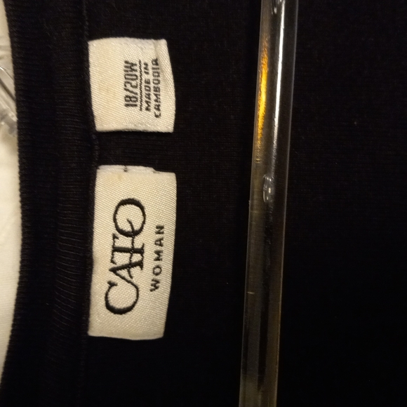 CATO WOMAN Black Long-Sleeve T-shirt Size 18/20W - Picture 3 of 5